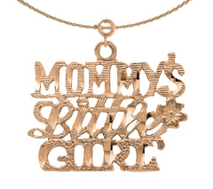 14K or 18K Gold Mommy's Little Girl Pendant