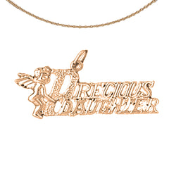 14K or 18K Gold Precious Daughter Pendant