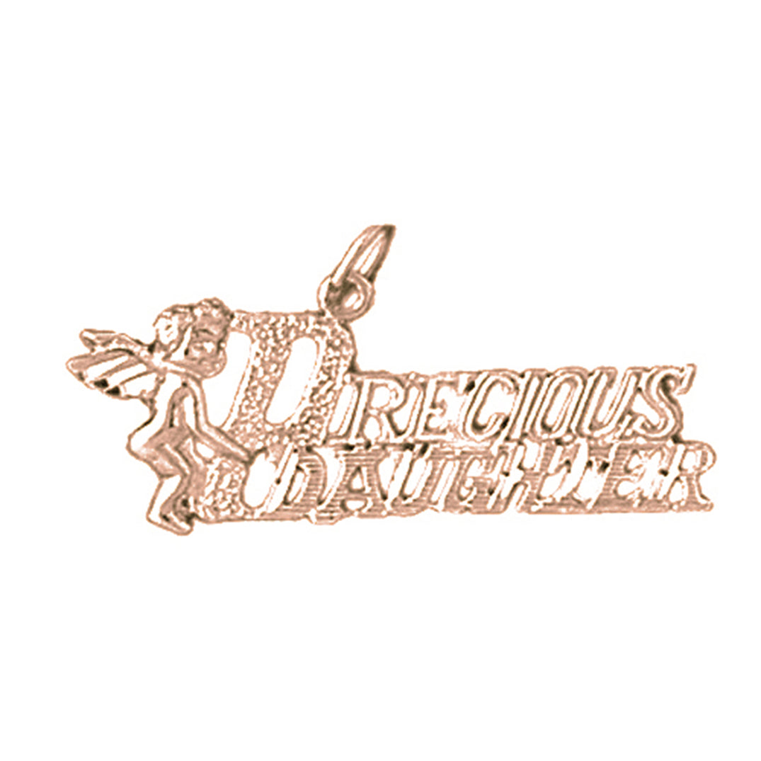 14K or 18K Gold Precious Daughter Pendant