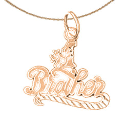 14K or 18K Gold #1 Brother Pendant