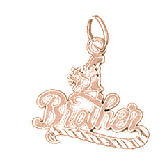 14K or 18K Gold #1 Brother Pendant