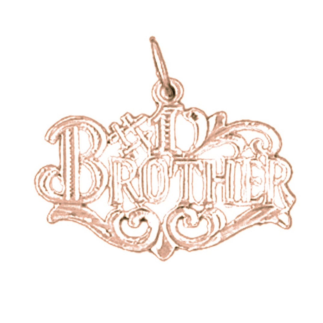 14K or 18K Gold #1 Brother Pendant