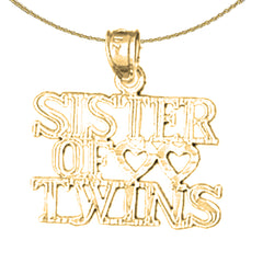 14K or 18K Gold Sister Of Twins Pendant
