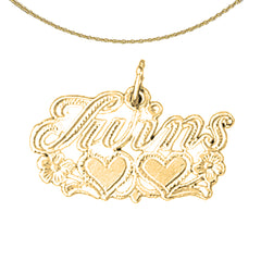 14K or 18K Gold Twins Pendant