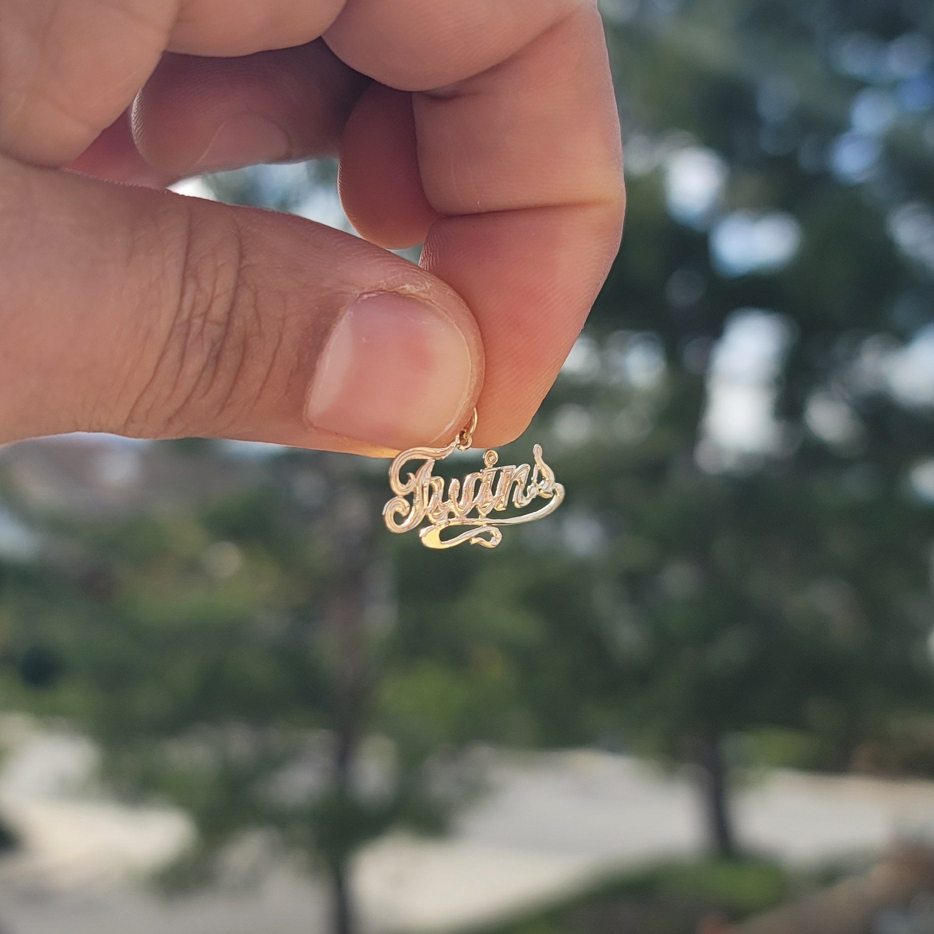 14K or 18K Gold Twins Pendant