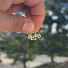 14K or 18K Gold Twins Pendant