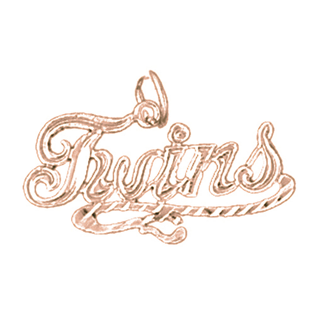 14K or 18K Gold Twins Pendant