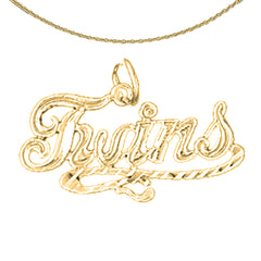 14K or 18K Gold Twins Pendant