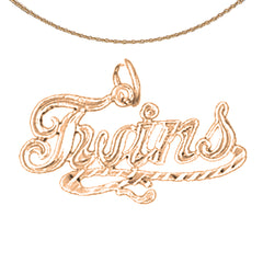 14K or 18K Gold Twins Pendant
