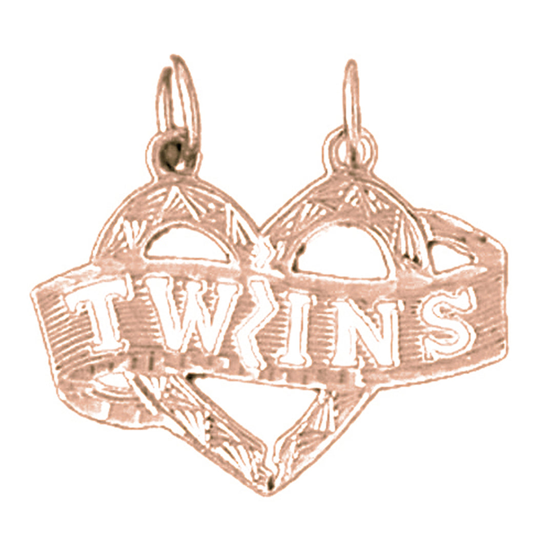 14K or 18K Gold Twins Pendant