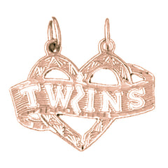 14K or 18K Gold Twins Pendant