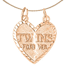14K or 18K Gold Twins Forever Pendant