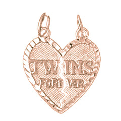 14K or 18K Gold Twins Forever Pendant