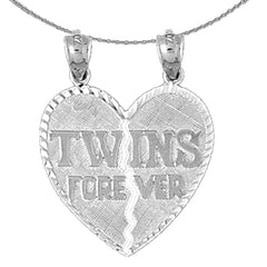 10K, 14K or 18K Gold Twins Forever Pendant