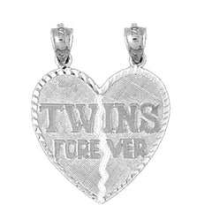 10K, 14K or 18K Gold Twins Forever Pendant