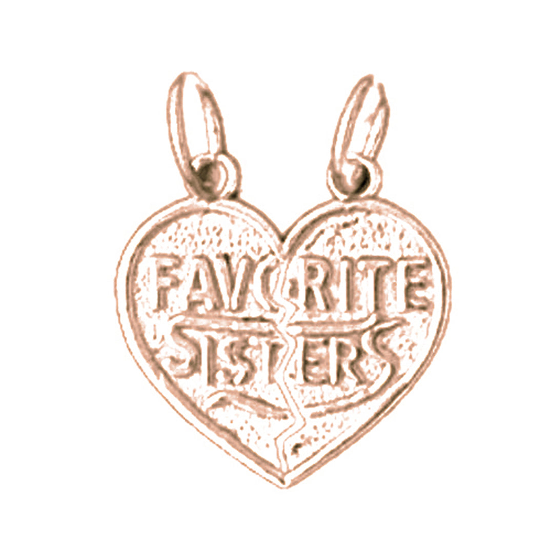 14K or 18K Gold Favorite Sisters Pendant