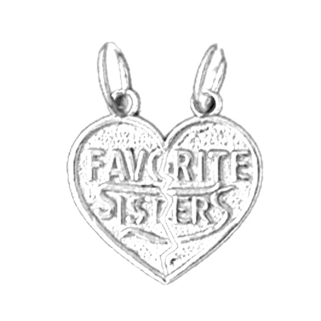 14K or 18K Gold Favorite Sisters Pendant