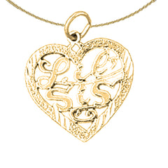 14K or 18K Gold Lil Sis Pendant