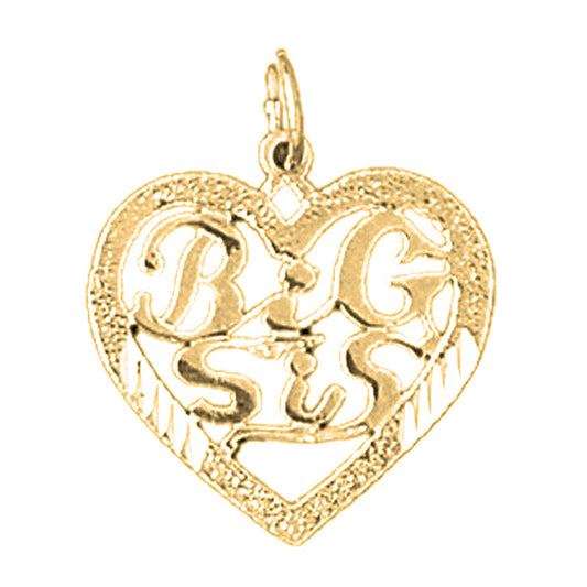14K or 18K Gold Big Sis Pendant