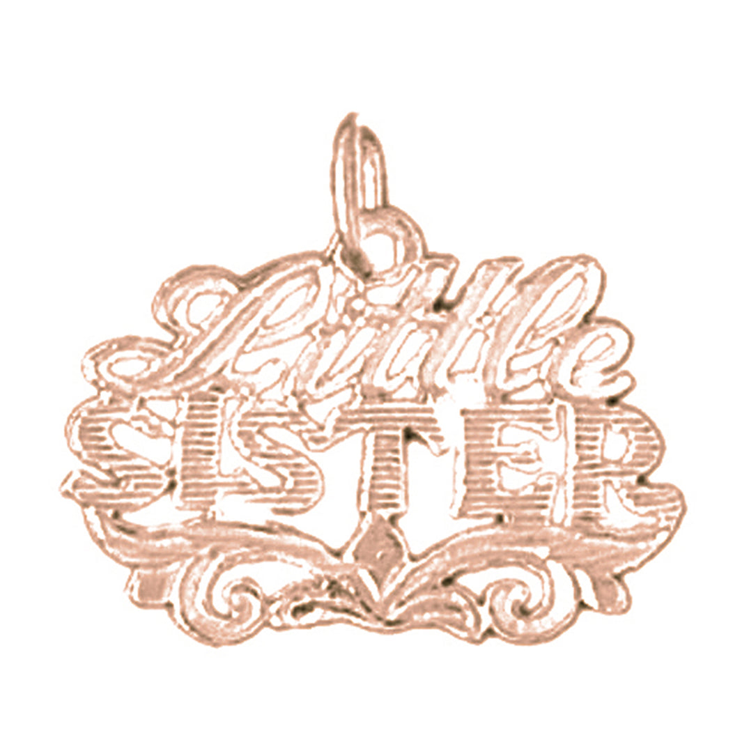 14K or 18K Gold Little Sister Pendant