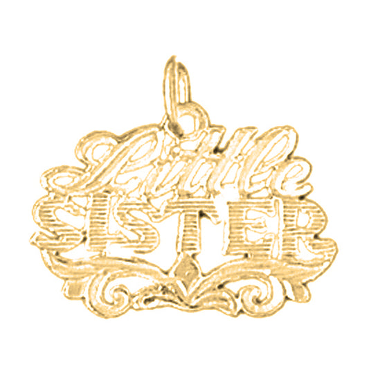 14K or 18K Gold Little Sister Pendant