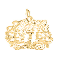 14K or 18K Gold Little Sister Pendant