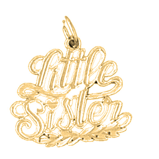 14K or 18K Gold Little Sister Pendant