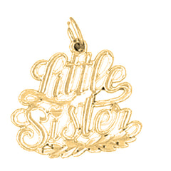 14K or 18K Gold Little Sister Pendant