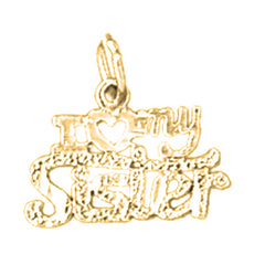 14K or 18K Gold I Love My Sister Pendant