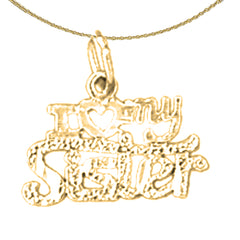 14K or 18K Gold I Love My Sister Pendant