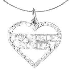 14K or 18K Gold Lovable Sister Pendant