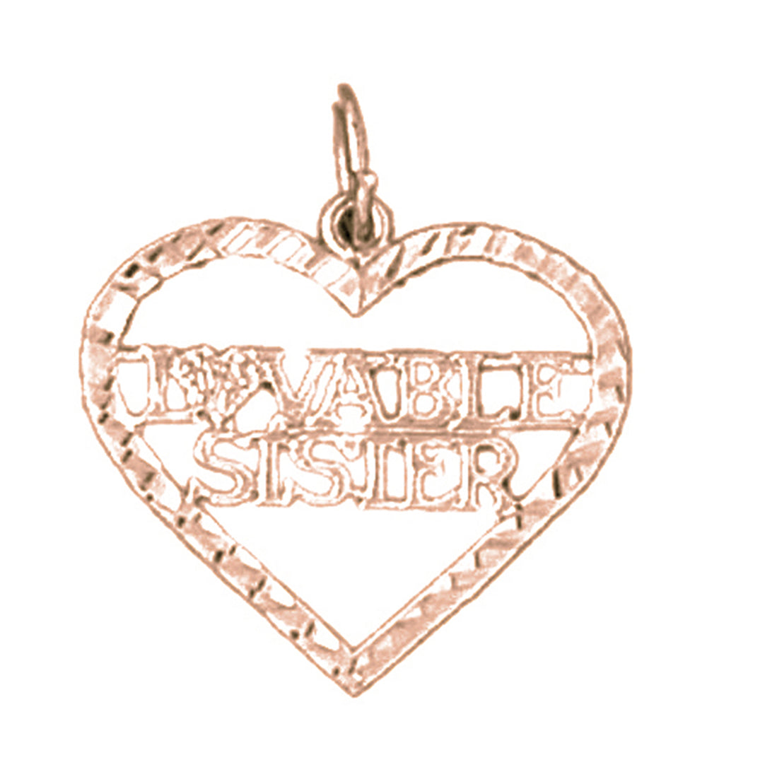 14K or 18K Gold Lovable Sister Pendant