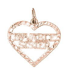 14K or 18K Gold Lovable Sister Pendant