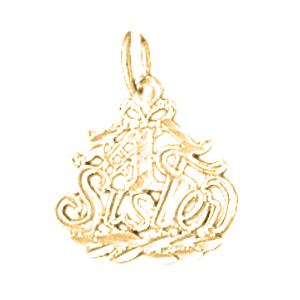 14K or 18K Gold #1 Sister Pendant