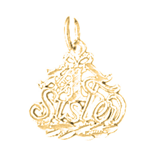 14K or 18K Gold #1 Sister Pendant