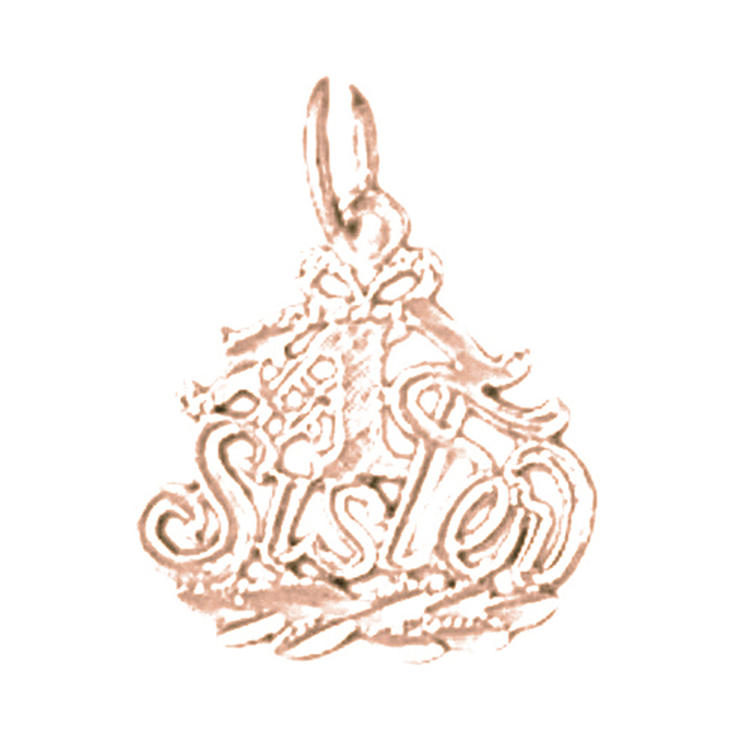 14K or 18K Gold #1 Sister Pendant