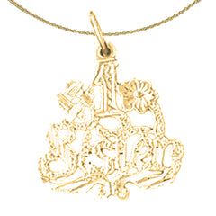 14K or 18K Gold #1 Sister Pendant