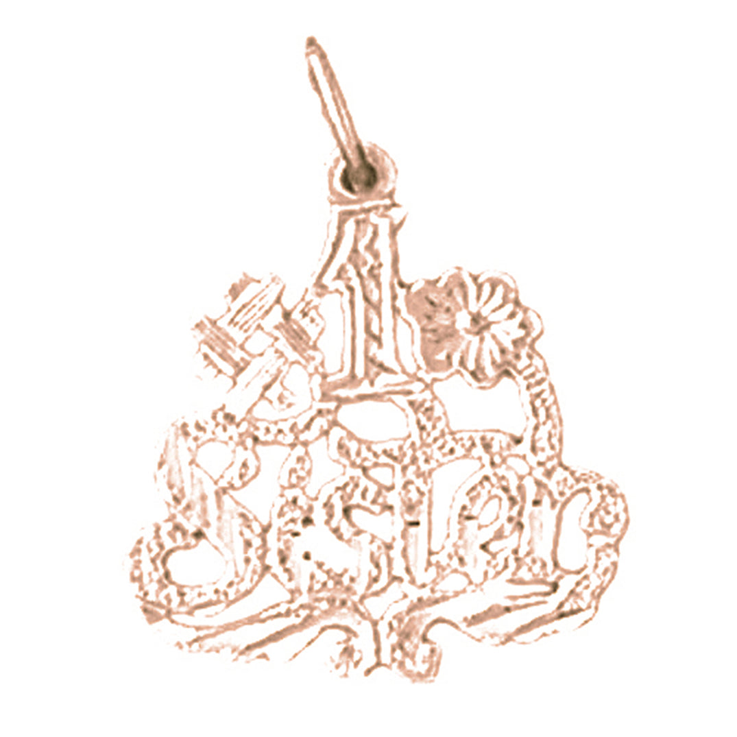 14K or 18K Gold #1 Sister Pendant