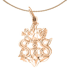 14K or 18K Gold #1 Sis Pendant