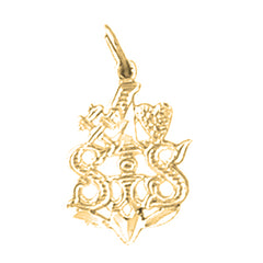 14K or 18K Gold #1 Sis Pendant