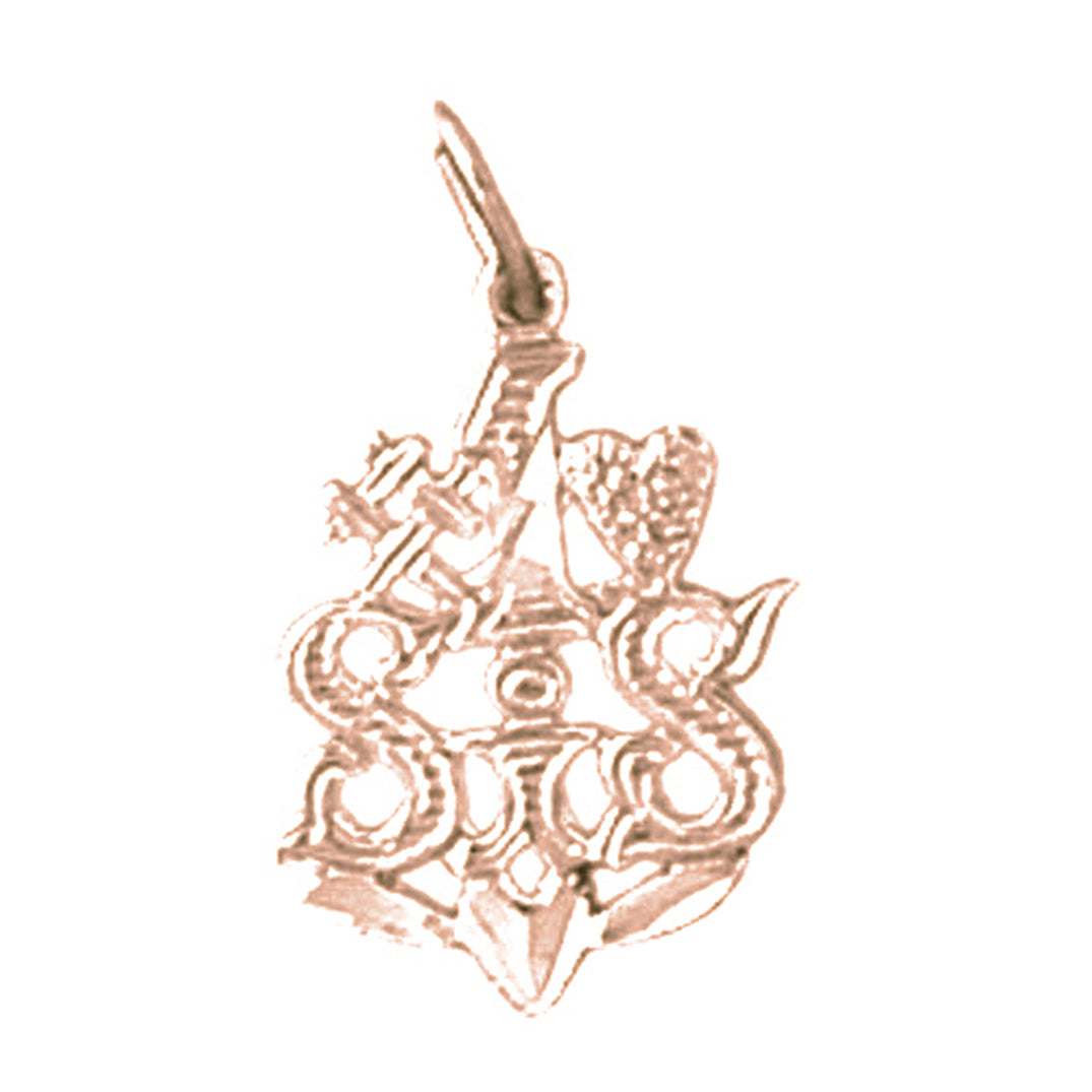 14K or 18K Gold #1 Sis Pendant