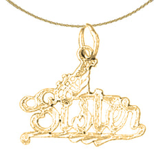 14K or 18K Gold #1 Sister Pendant