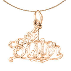 14K or 18K Gold #1 Sister Pendant