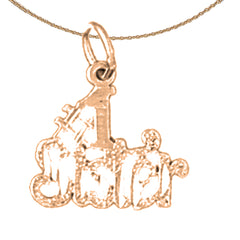 14K or 18K Gold #1 Sister Pendant