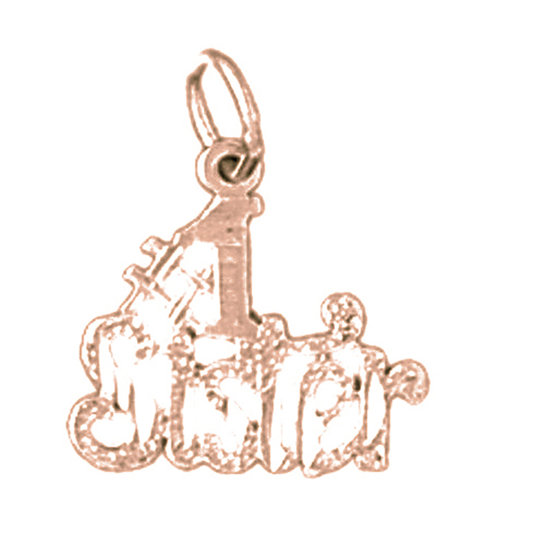 14K or 18K Gold #1 Sister Pendant