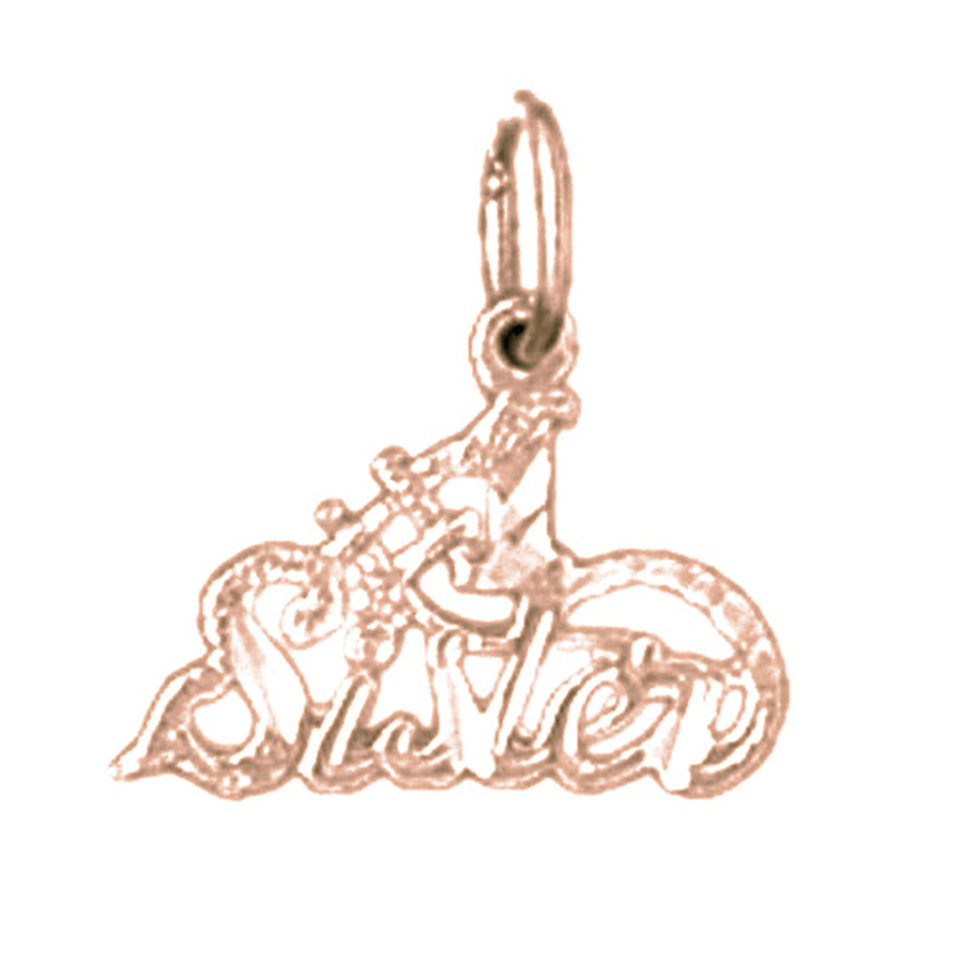 14K or 18K Gold #1 Sister Pendant