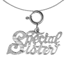 14K or 18K Gold Special Sister Pendant