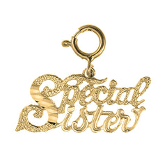 14K or 18K Gold Special Sister Pendant