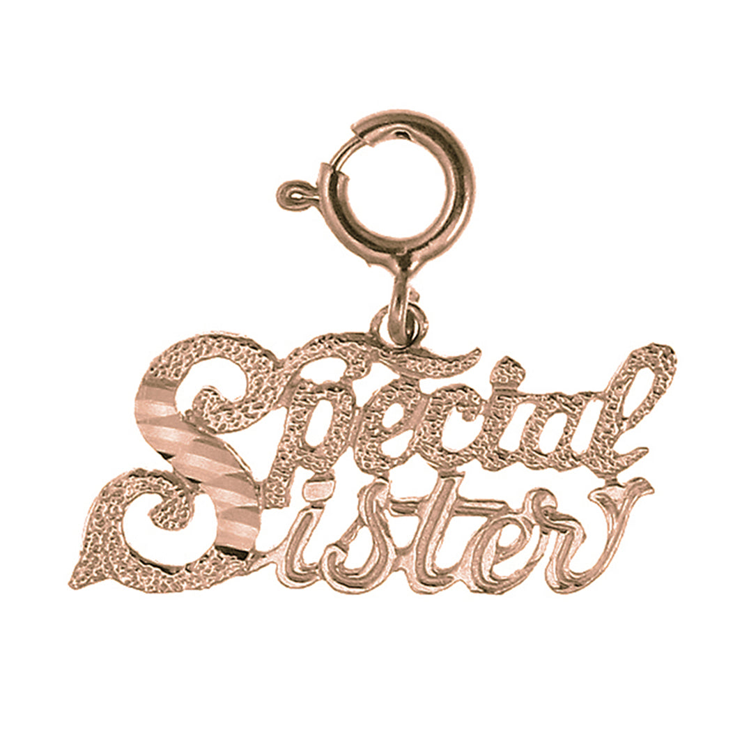 14K or 18K Gold Special Sister Pendant