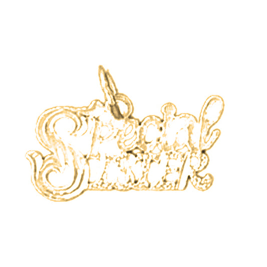 14K or 18K Gold Special Sister Pendant